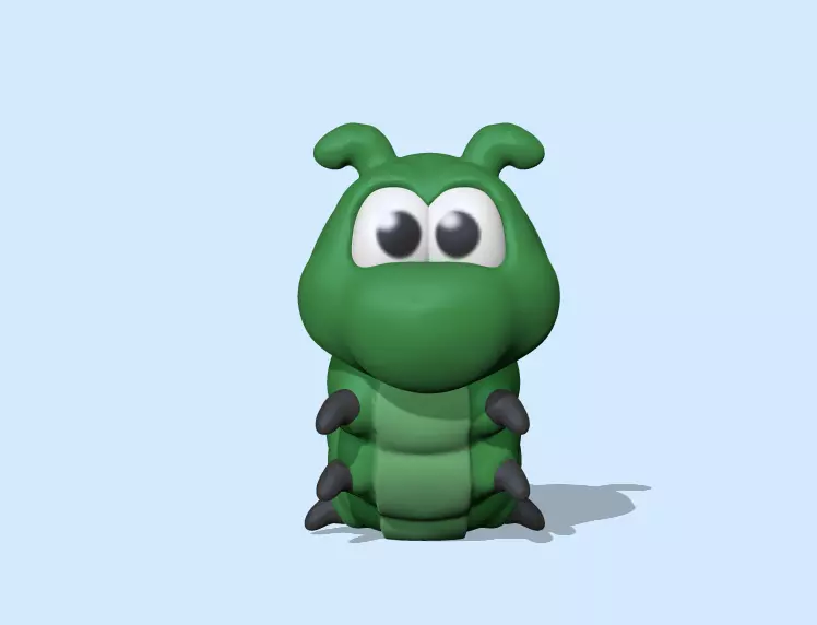 A cute Caterpillar to decorate and play 3D print model_0
