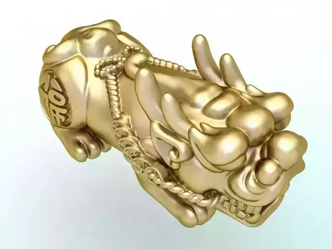 Pixiu Face Bracelet-Unicorn bracelet 3D print model