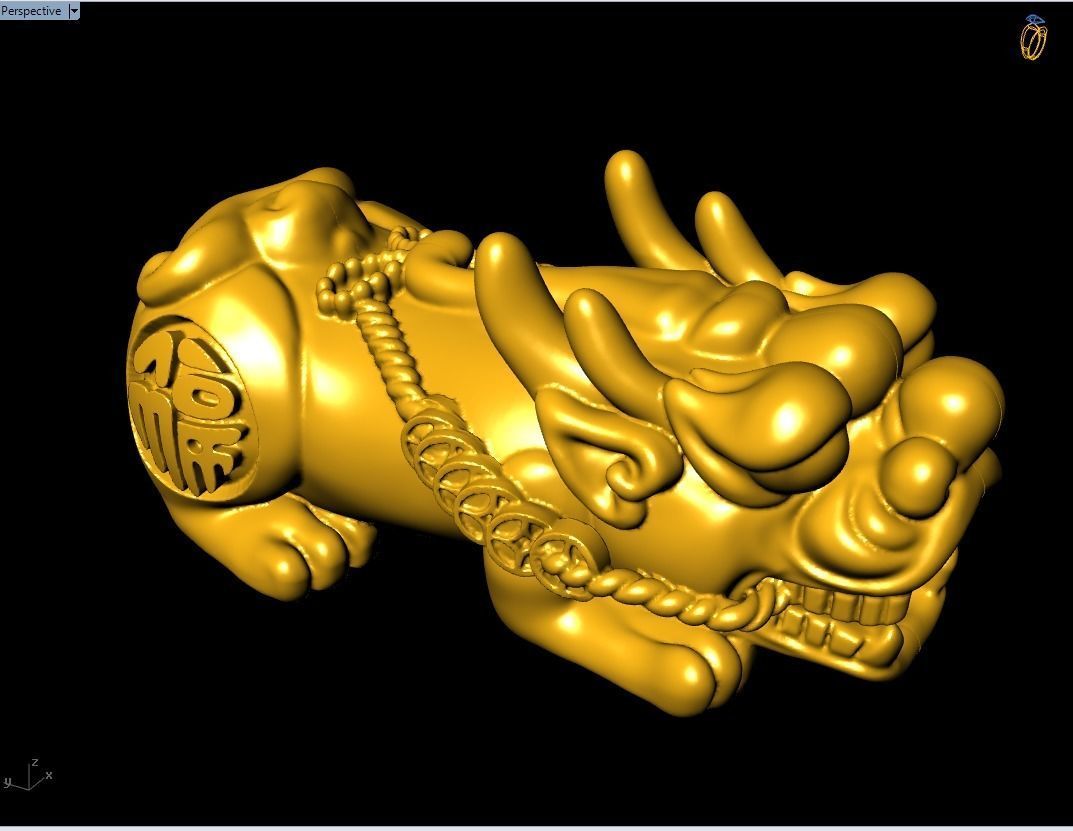 Pixiu Face Bracelet-Unicorn bracelet 3D print model_6