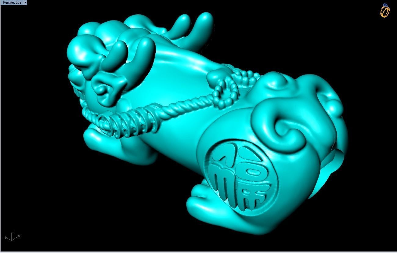 Pixiu Face Bracelet-Unicorn bracelet 3D print model_4