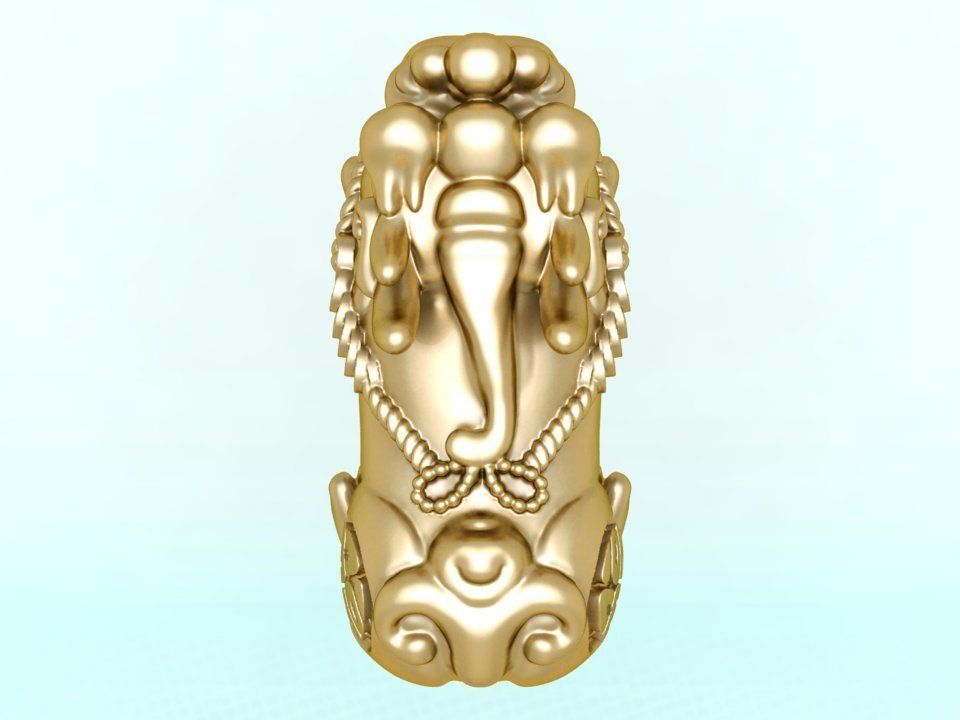 Pixiu Face Bracelet-Unicorn bracelet 3D print model_2