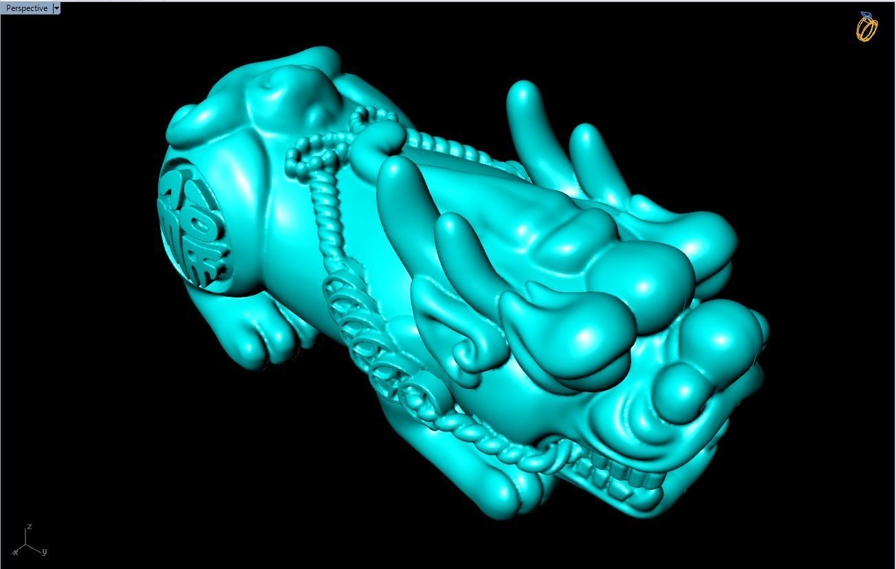 Pixiu Face Bracelet-Unicorn bracelet 3D print model_3