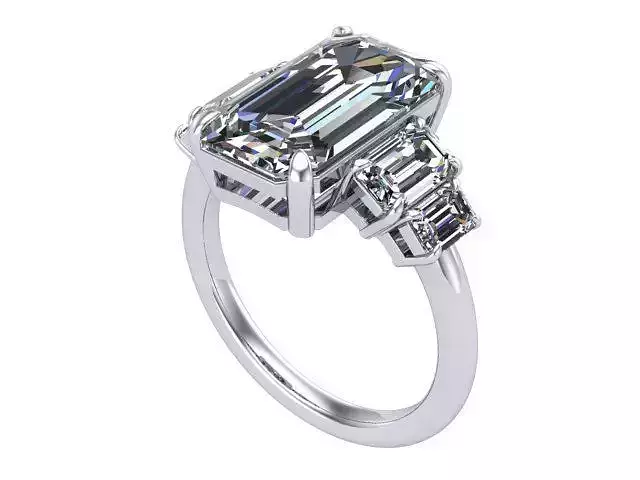 Five Stone Emerald Ring