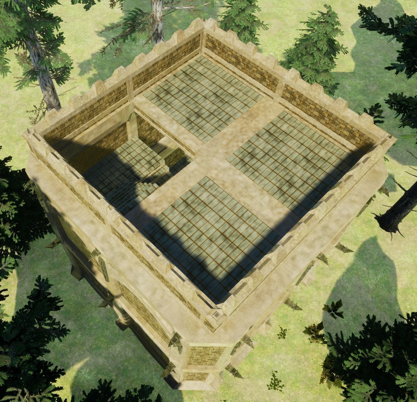 Fantasy medieval Keep 01 Free low-poly 3D model_5