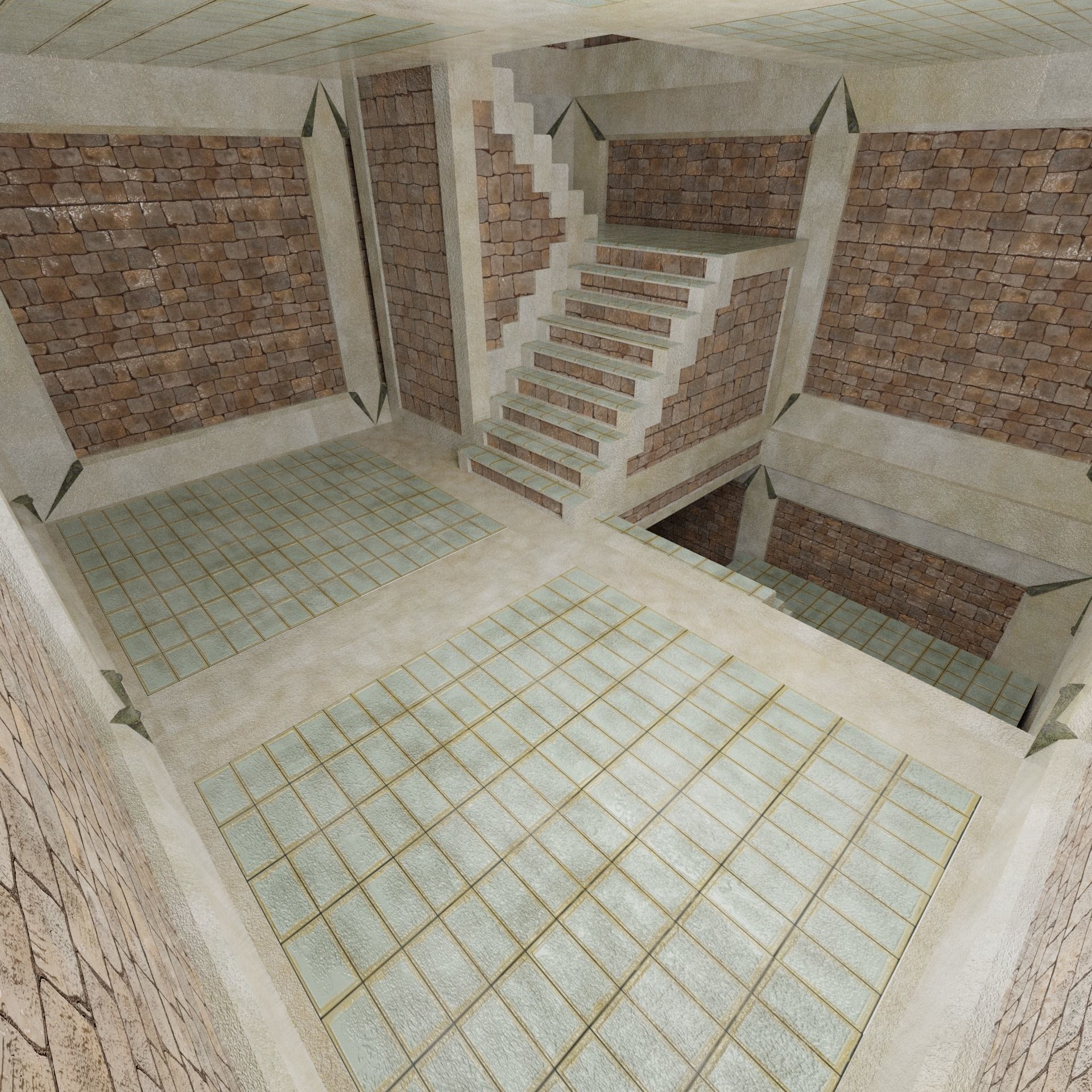 Fantasy medieval Keep 01 Free low-poly 3D model_3