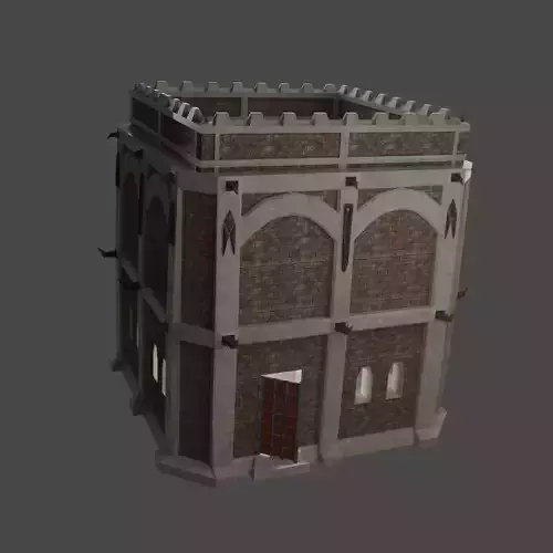 Fantasy medieval Keep 01 Free low-poly 3D model