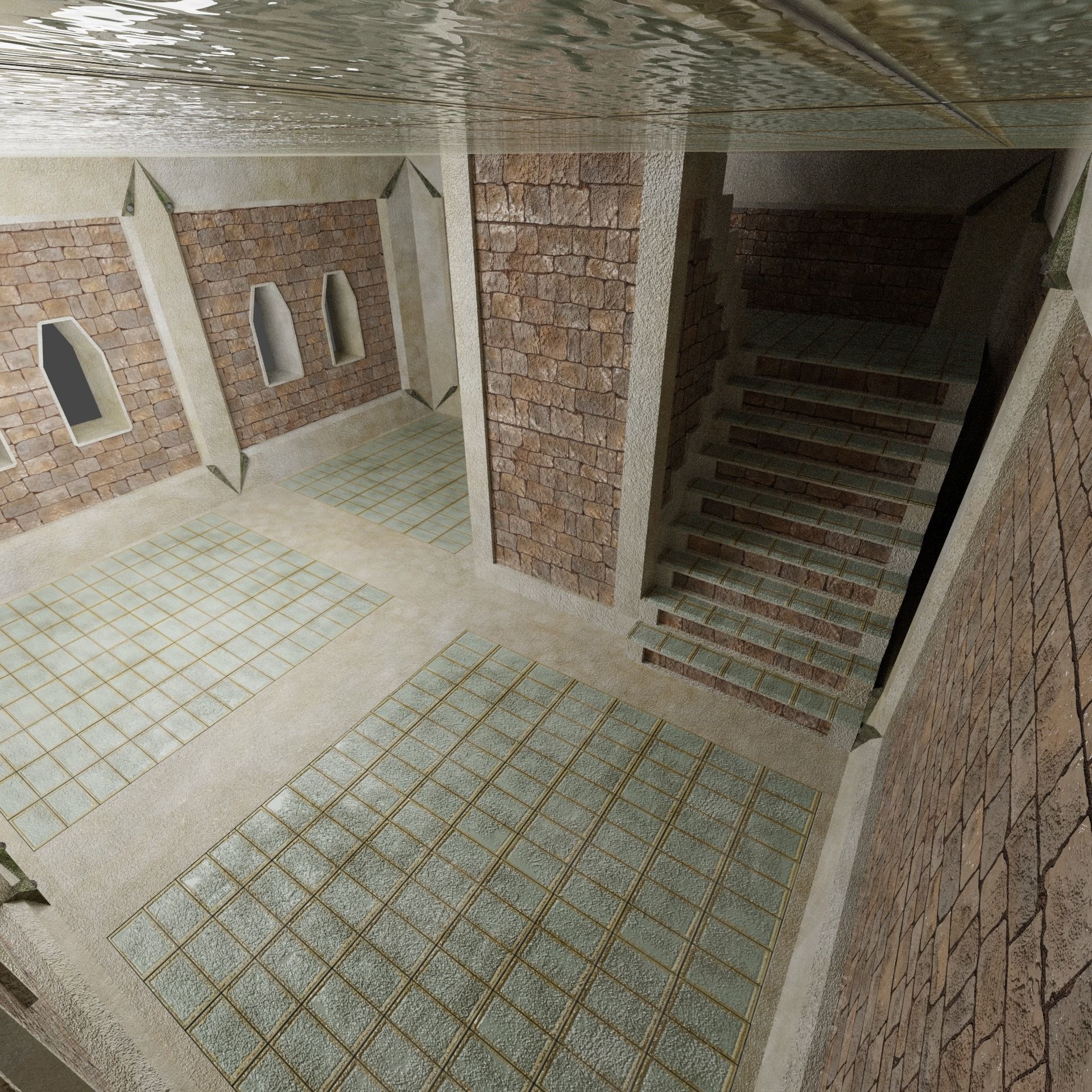 Fantasy medieval Keep 01 Free low-poly 3D model_2