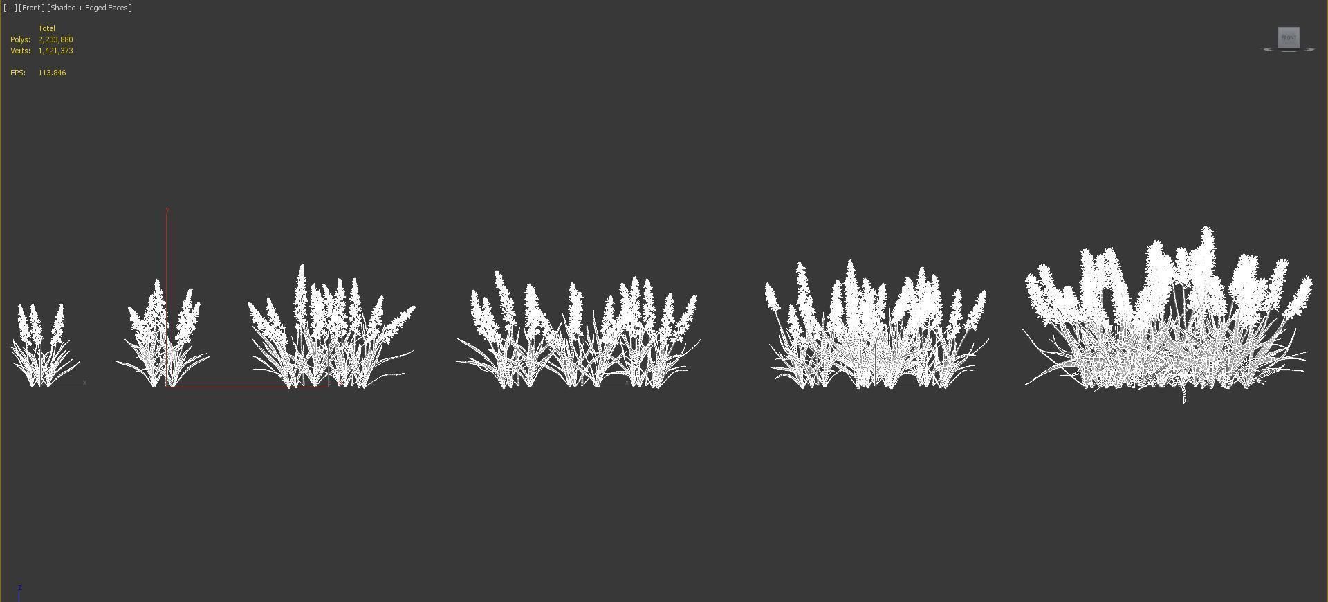Shrub collection - Include GrowFX and Mesh file  3D model_29