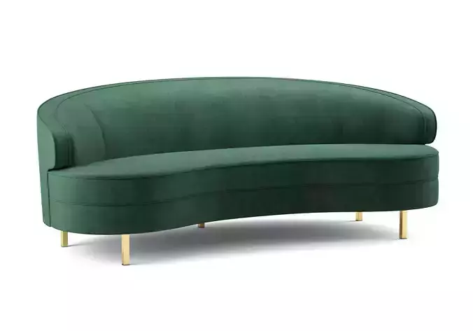 Baila Grey Velvet Sofa