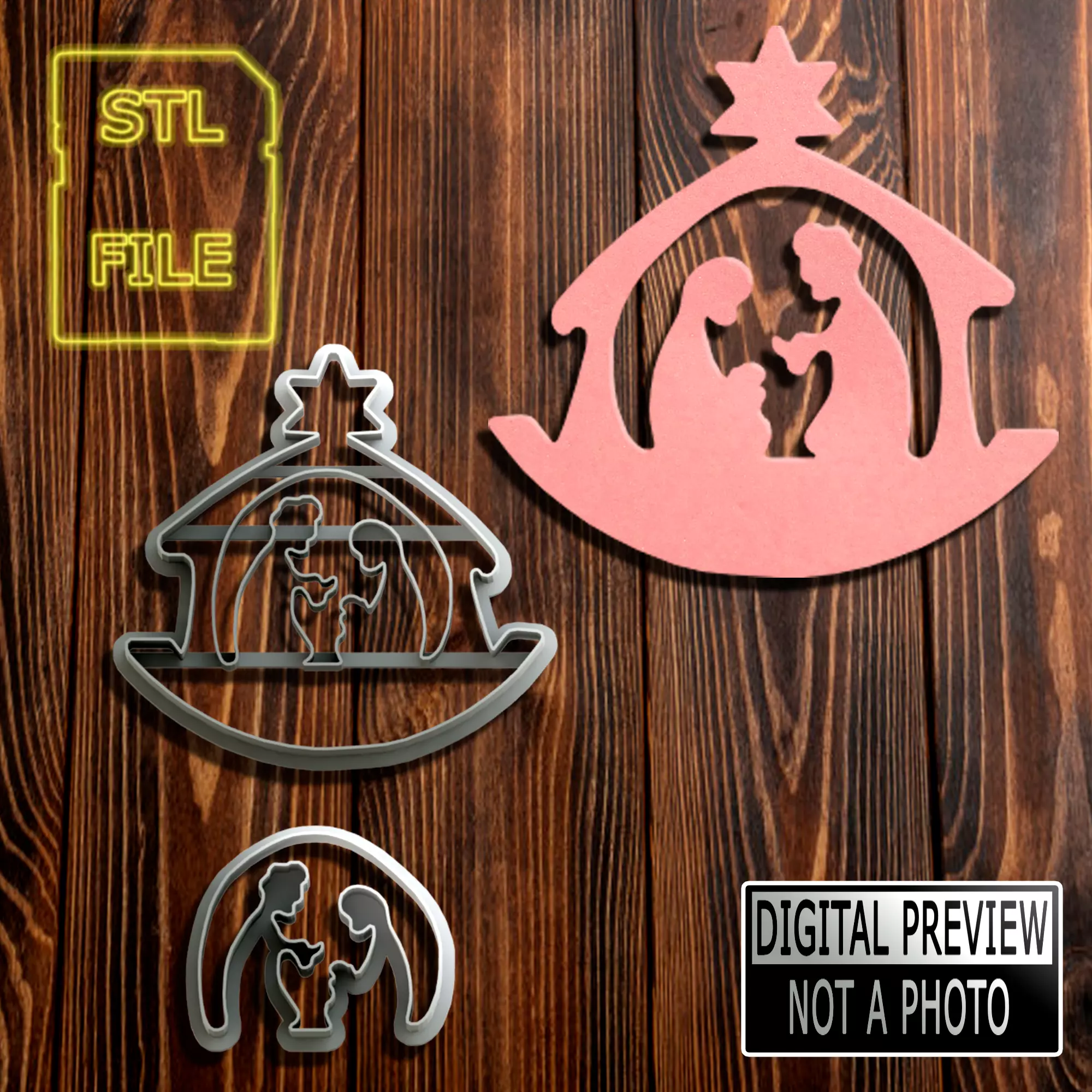 COOKIE CUTTER - CHRIST S NATIVITY SCENE 3D print model_0