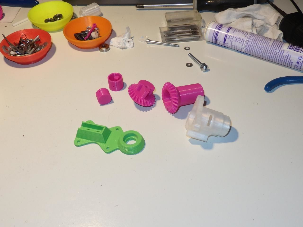 Air engine with rotating cylinder and Labello piston 3D print model_3