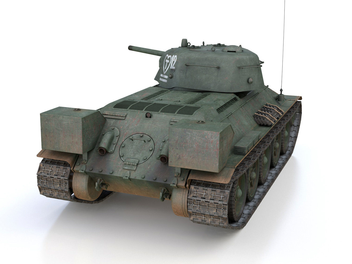 T-34-76 UZTM - Model 1942 - Soviet tank - 12 3D model_5