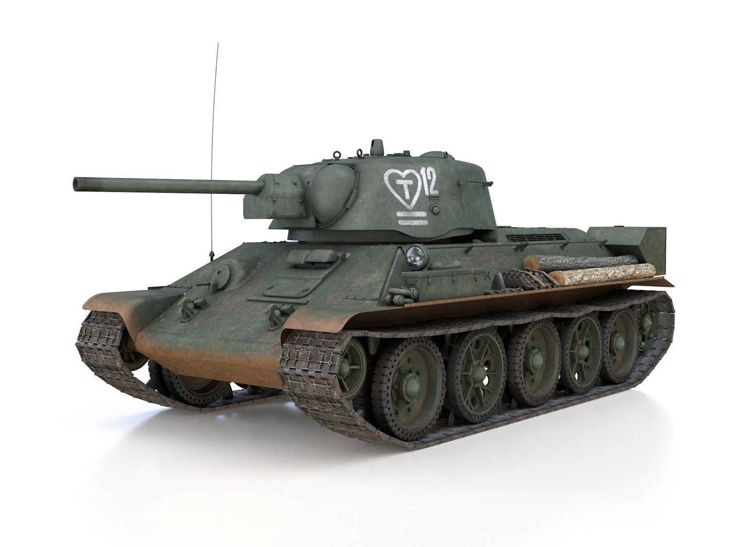 T-34-76 UZTM - Model 1942 - Soviet tank - 12 3D model_1
