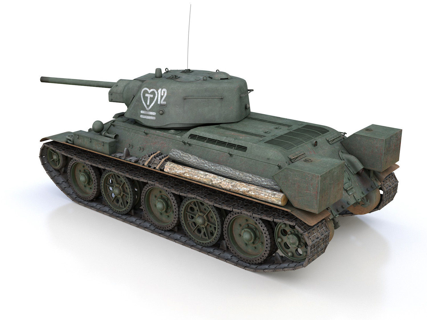 T-34-76 UZTM - Model 1942 - Soviet tank - 12 3D model_4