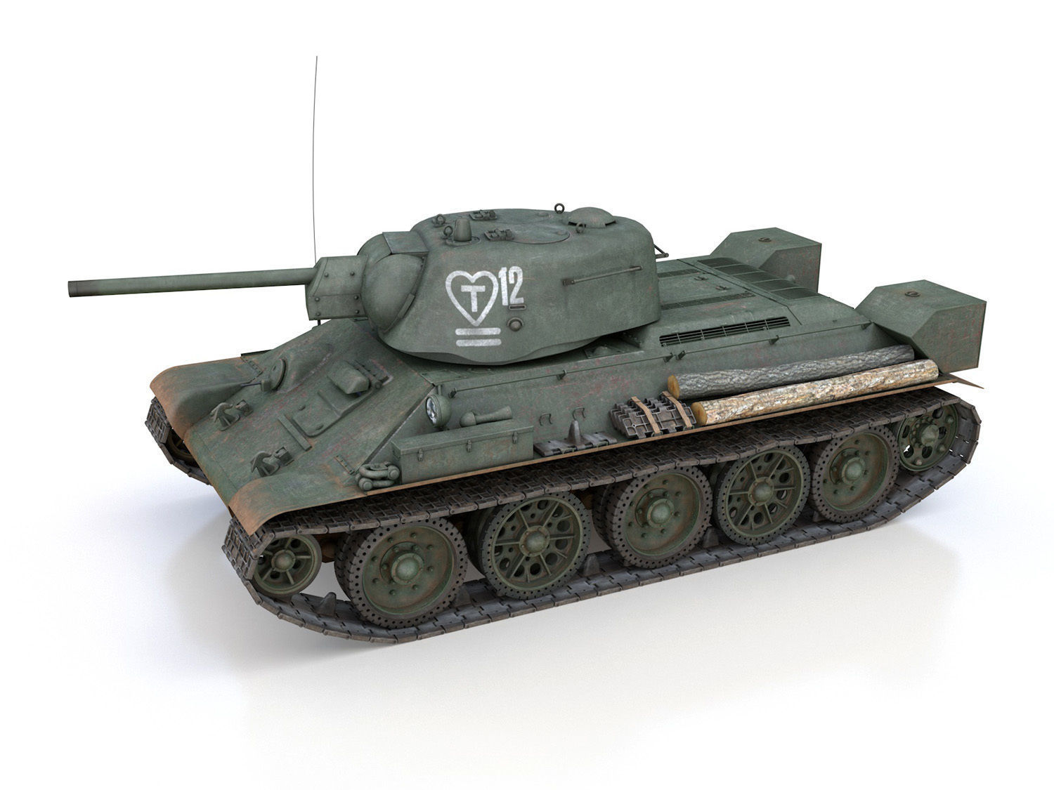 T-34-76 UZTM - Model 1942 - Soviet tank - 12 3D model_2