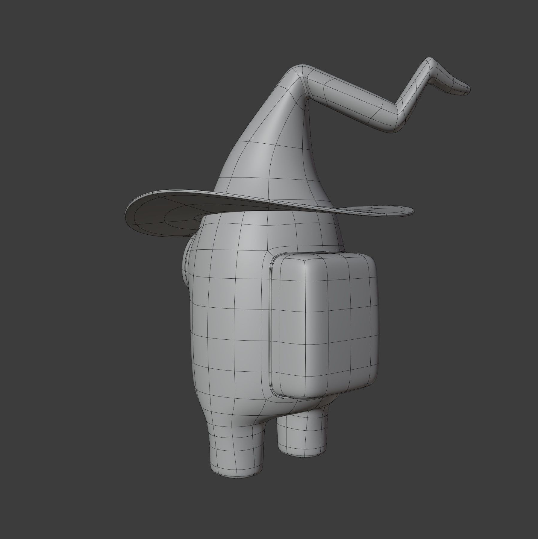 Among Us Witch Hat Character 3D model_12