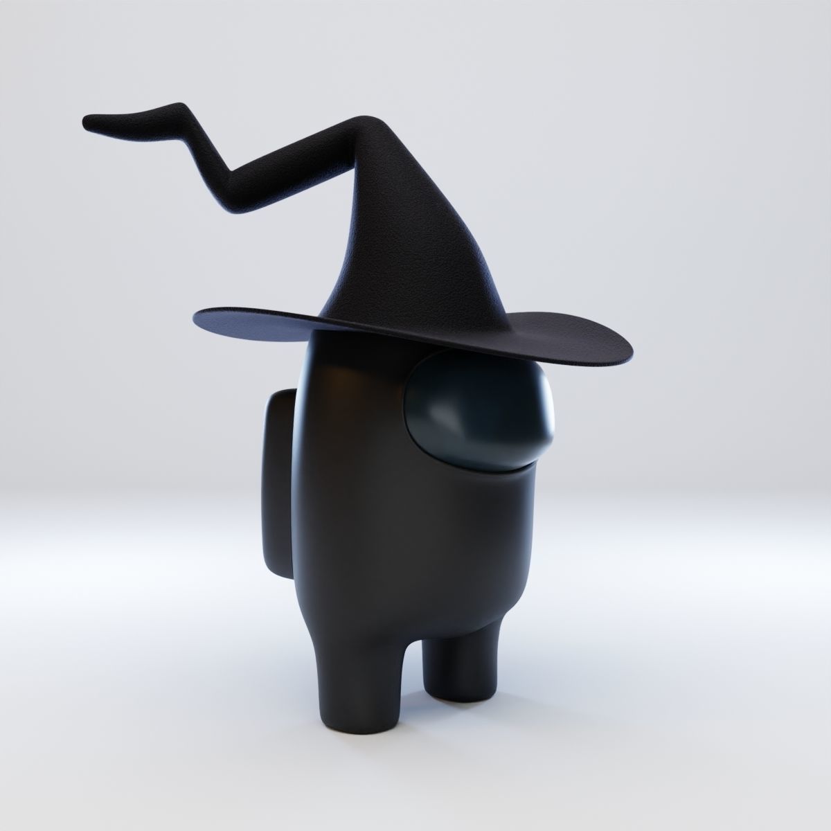 Among Us Witch Hat Character 3D model_8