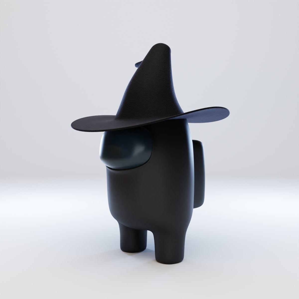 Among Us Witch Hat Character 3D model_2