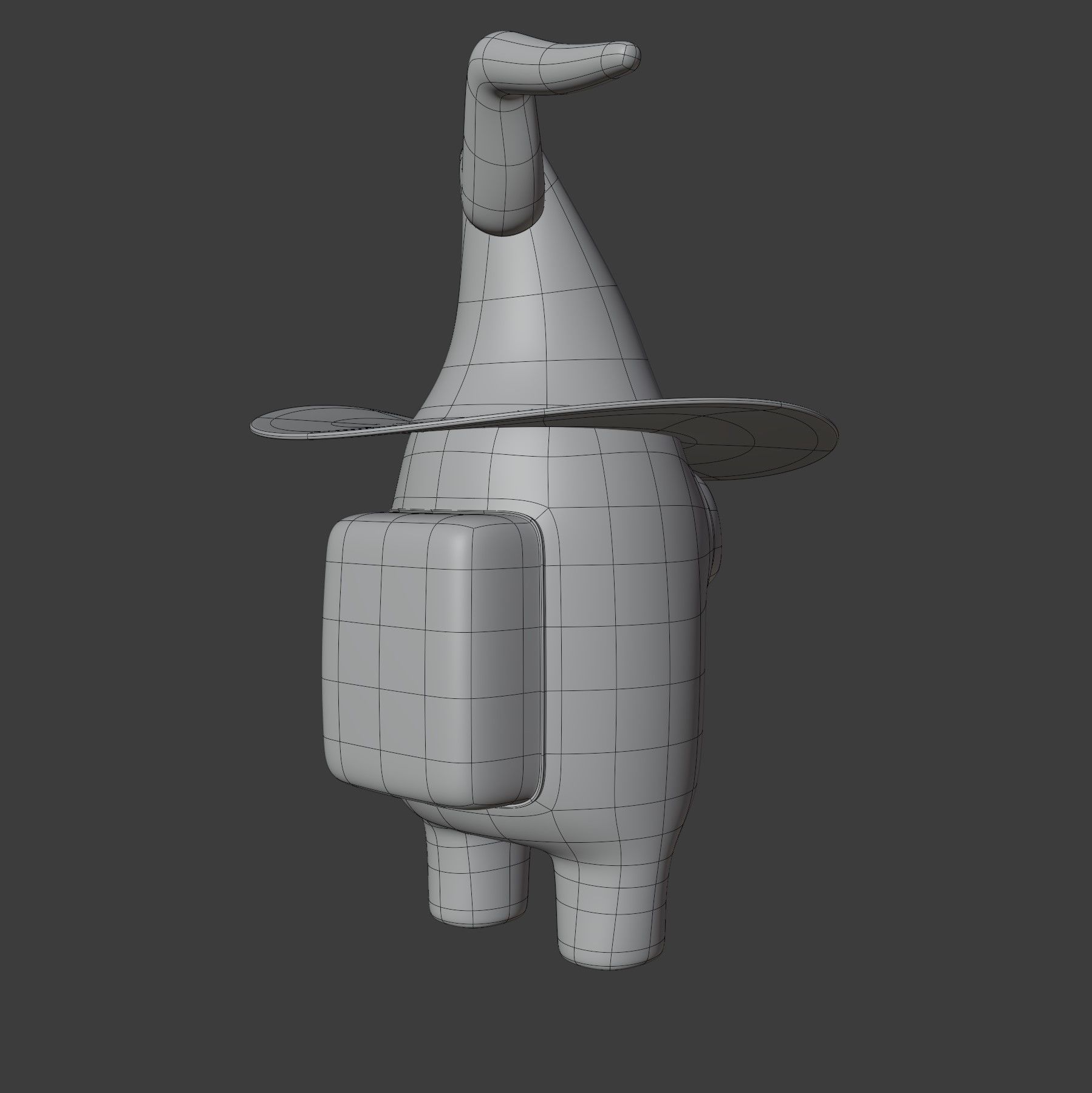 Among Us Witch Hat Character 3D model_14