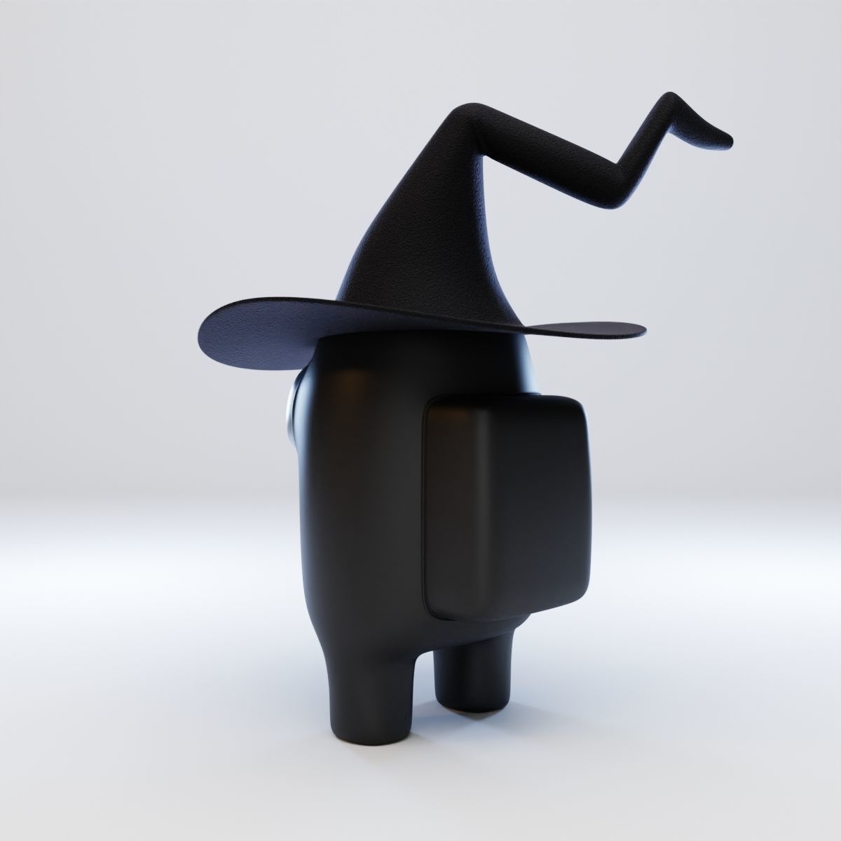 Among Us Witch Hat Character 3D model_4