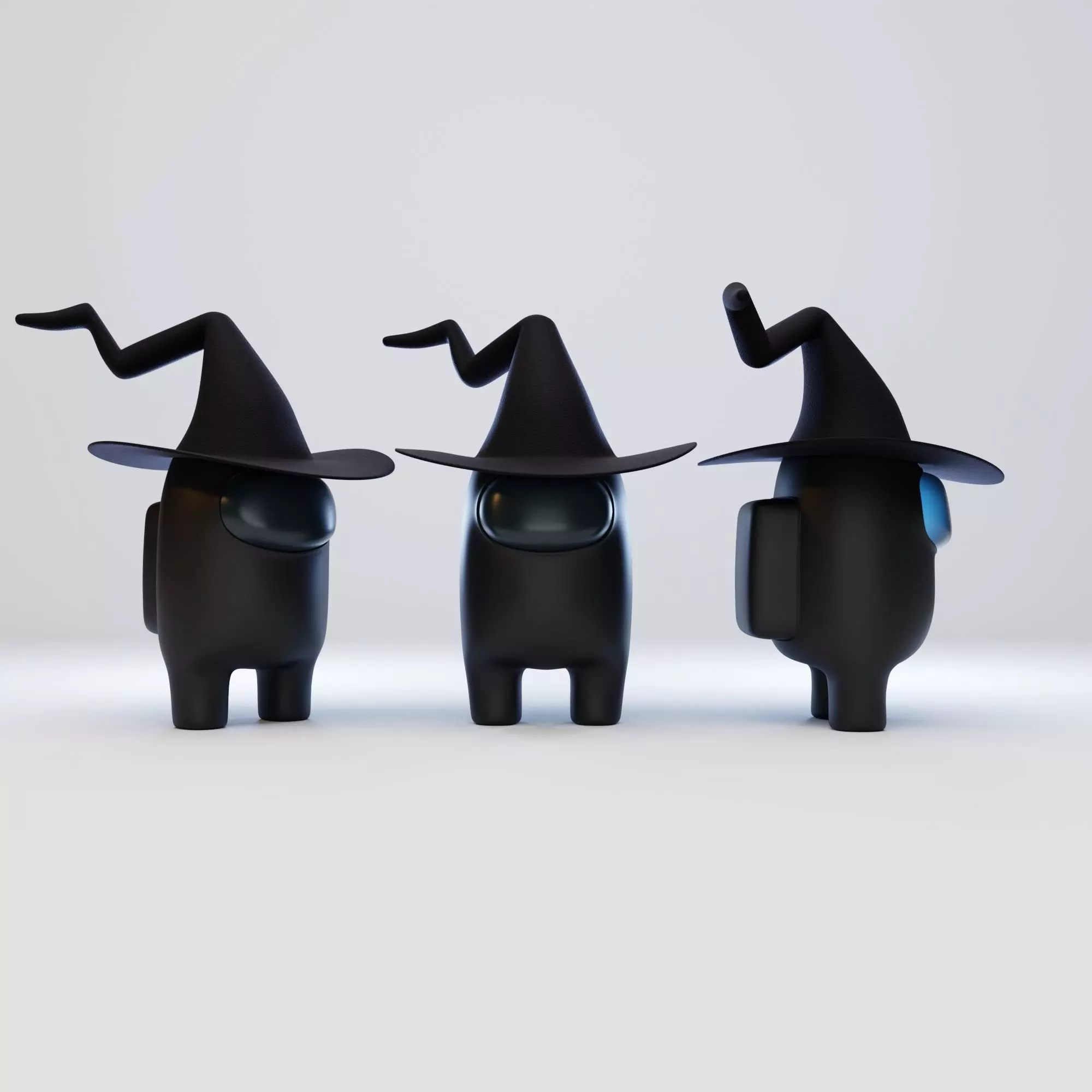 Among Us Witch Hat Character 3D model_0