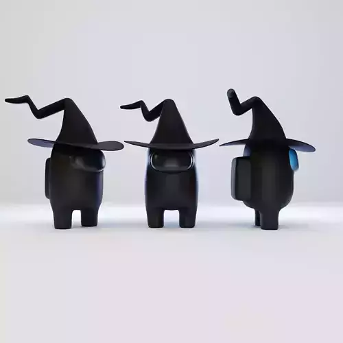 Among Us Witch Hat Character 3D model