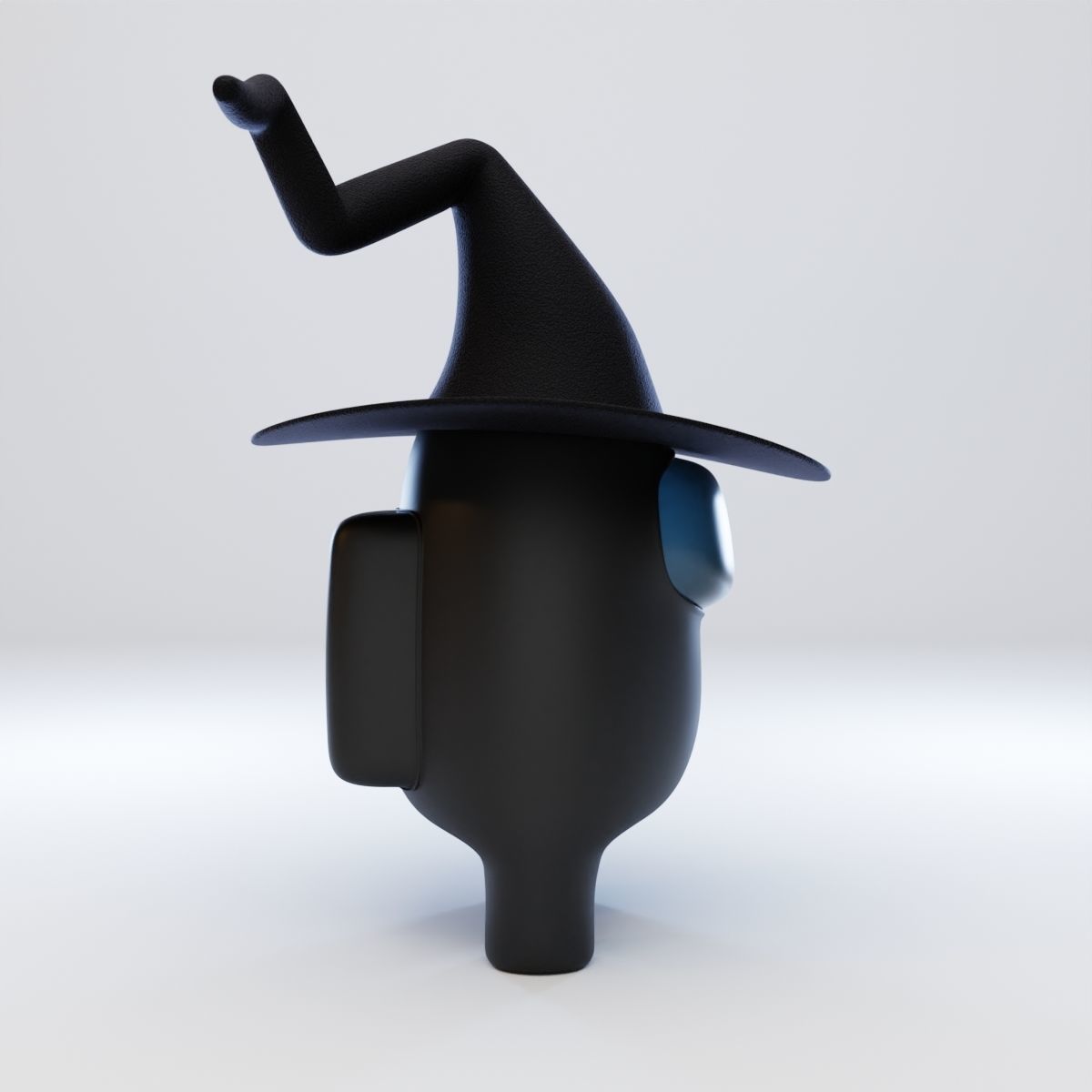 Among Us Witch Hat Character 3D model_7
