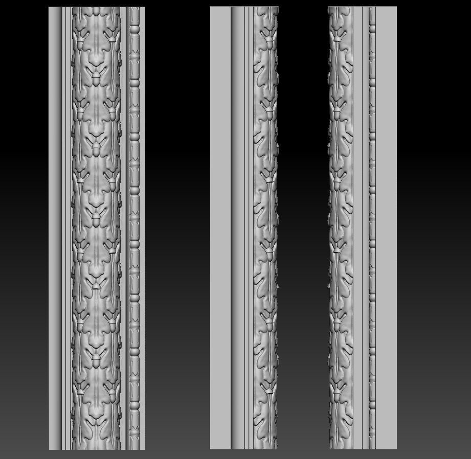 Oak Leaves Fireplace Mantel 3D model Free Sample Free 3D model_5