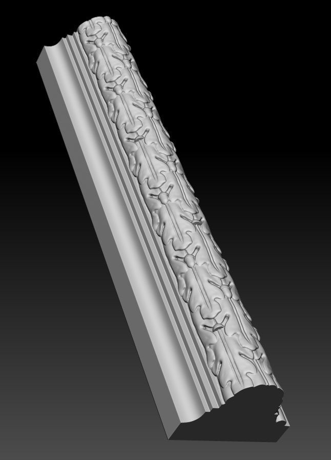 Oak Leaves Fireplace Mantel 3D model Free Sample Free 3D model_2