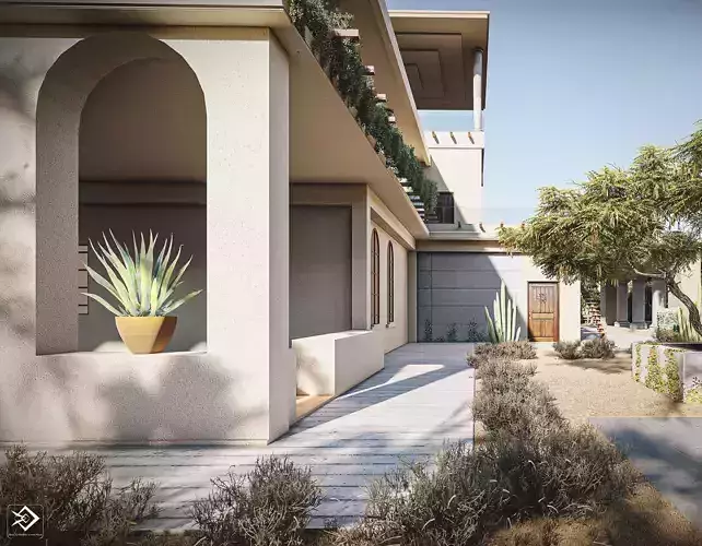 Desert House Low-poly 3D model
