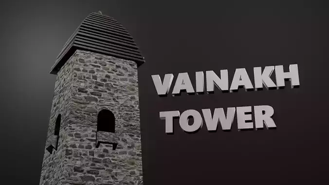 Vainakh Tower Low-poly 3D model
