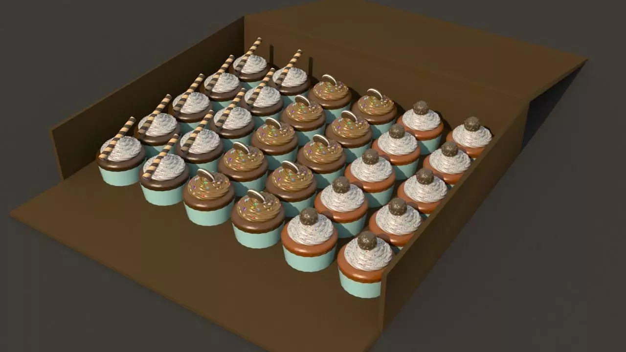 chocolate cupake Free 3D model
