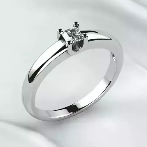 Princess Gemstone Gold Ring