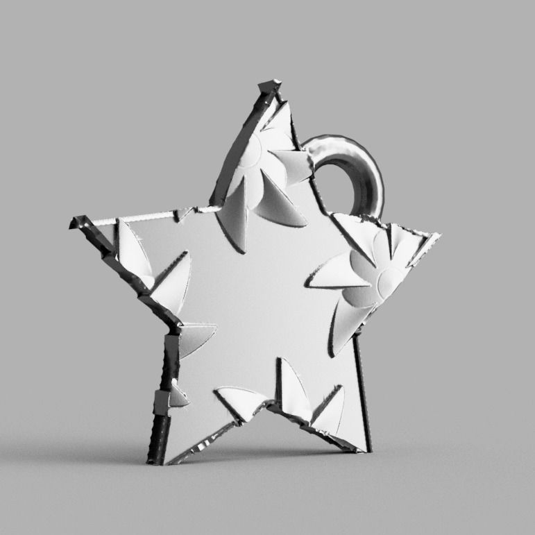 Etoile de noel X 74    3d print  3D print model_3