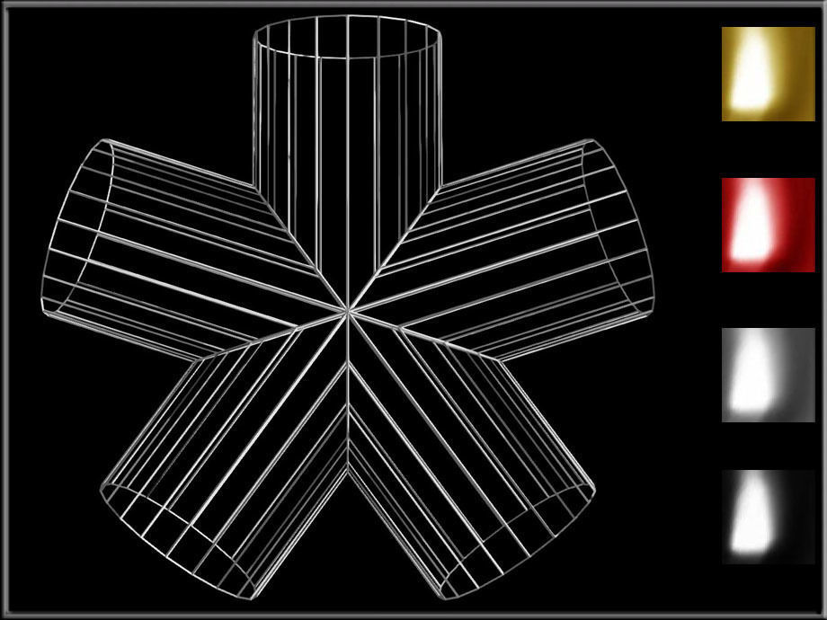Wire Pipe N - Joint Low-poly 3D model_1