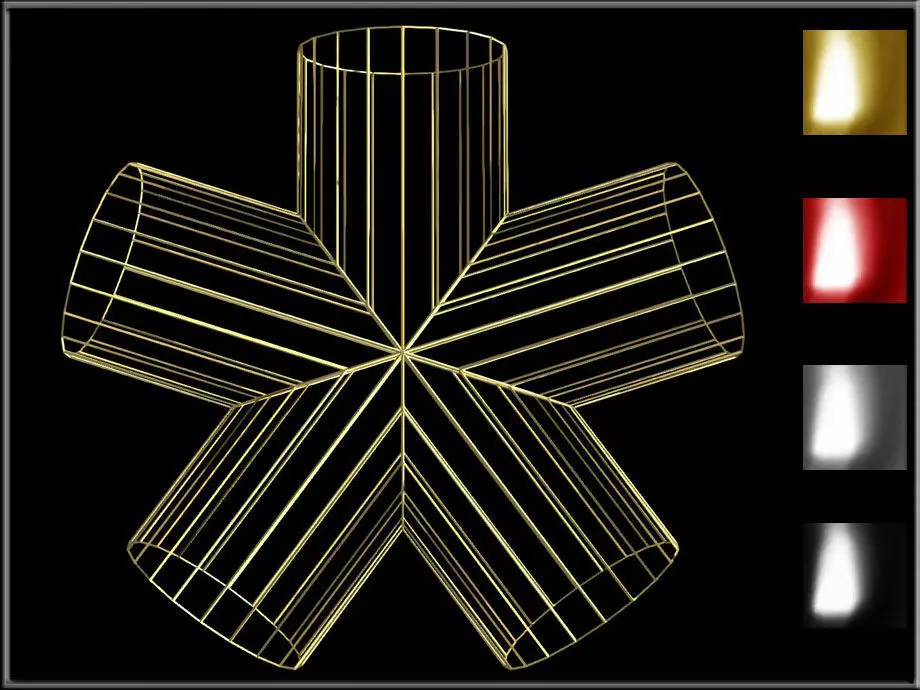 Wire Pipe N - Joint Low-poly 3D model_0