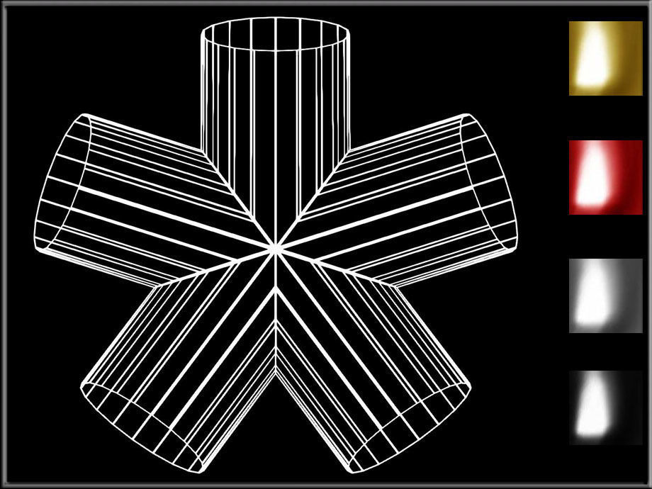 Wire Pipe N - Joint Low-poly 3D model_4