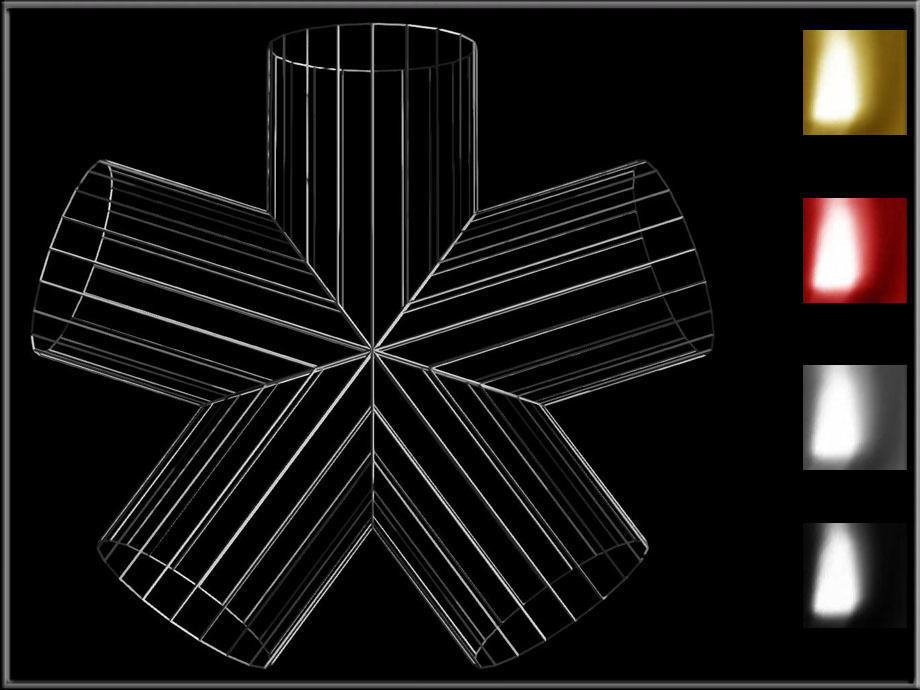 Wire Pipe N - Joint Low-poly 3D model_3