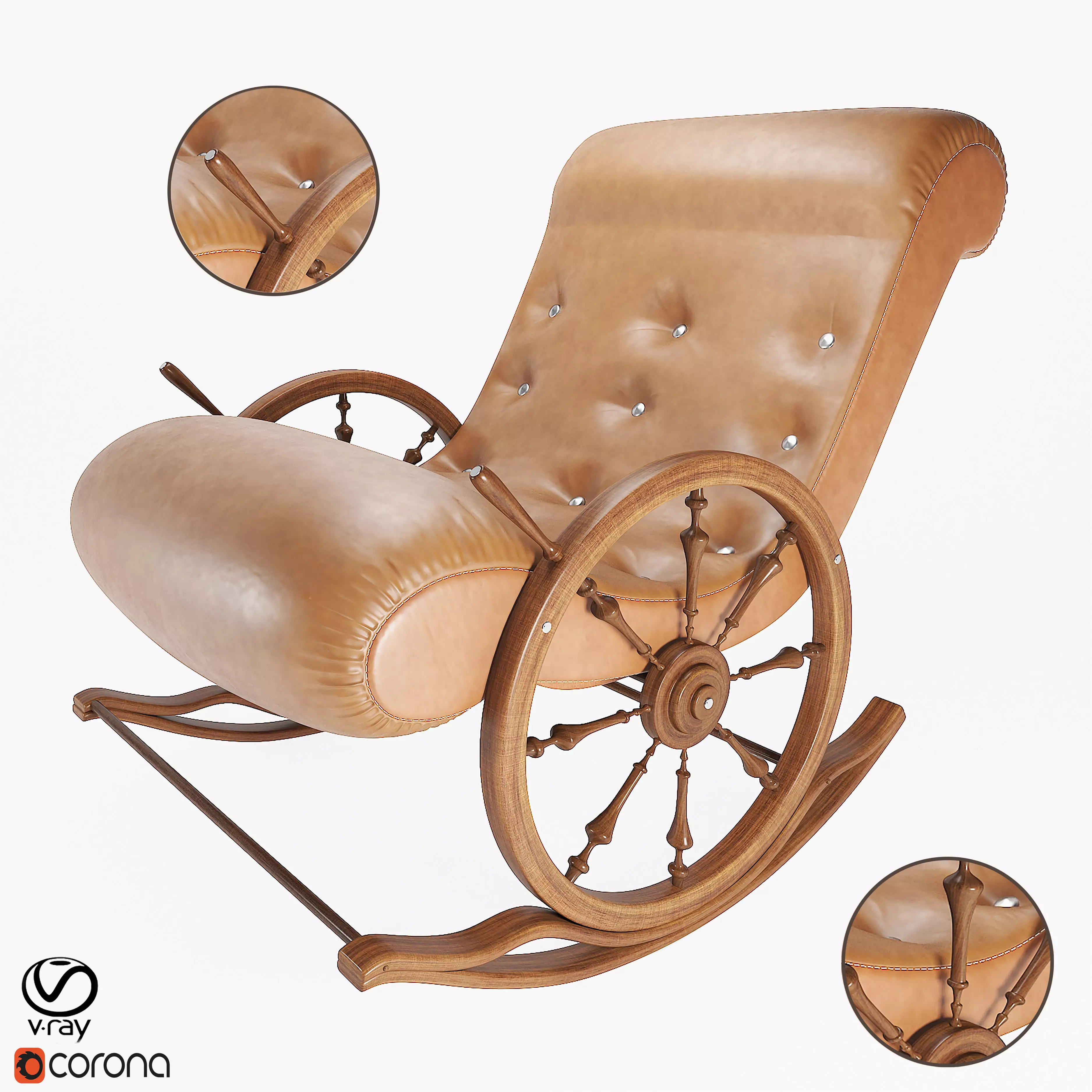 Rocking chair k7 3D model_0