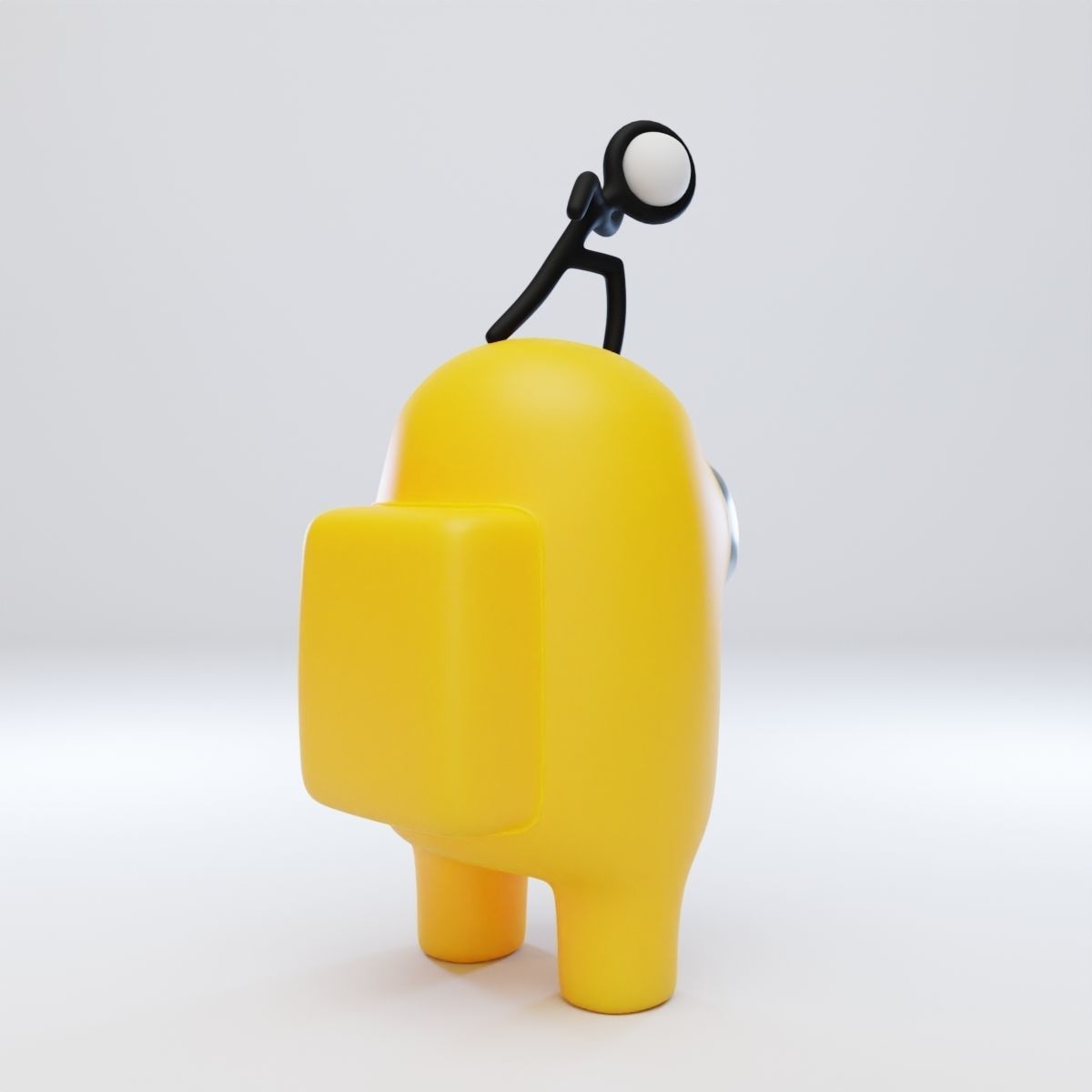 Among Us Stickmin Figure Character 3D model_7