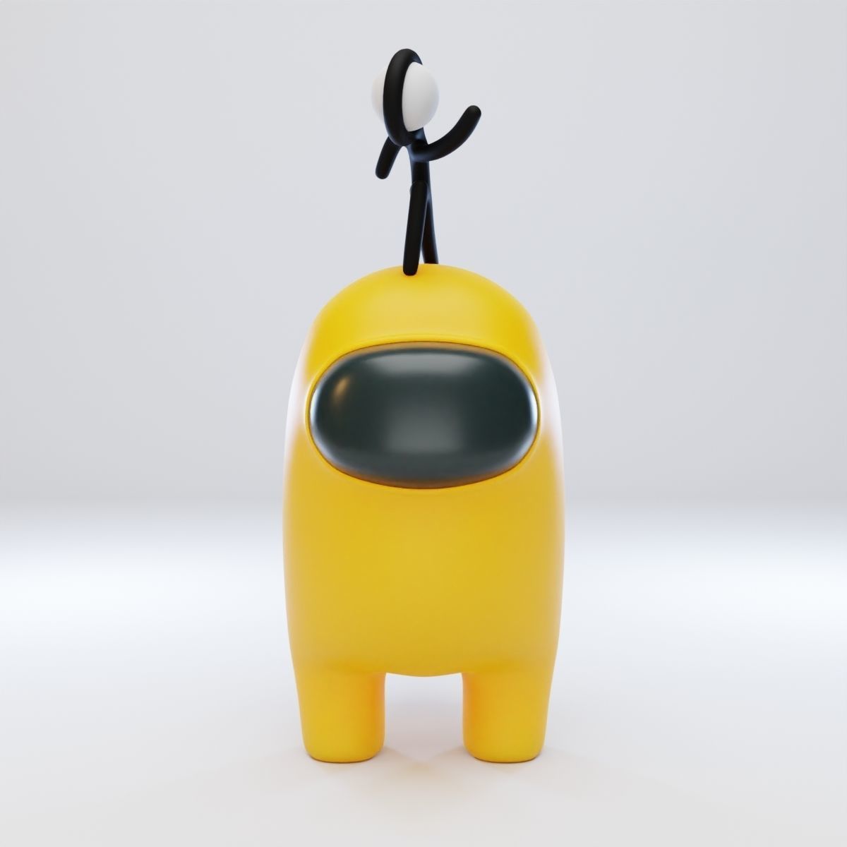 Among Us Stickmin Figure Character 3D model_1