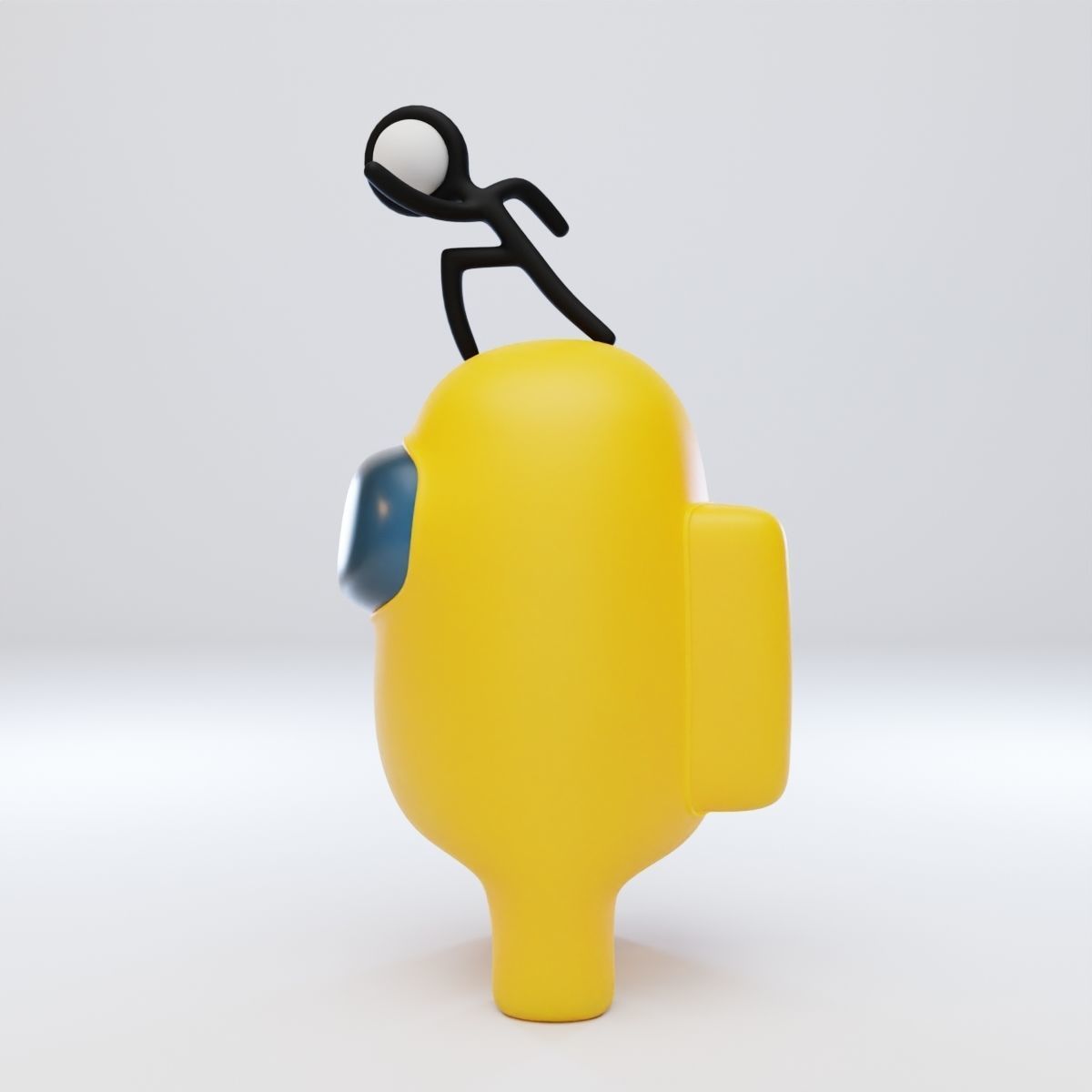 Among Us Stickmin Figure Character 3D model_3