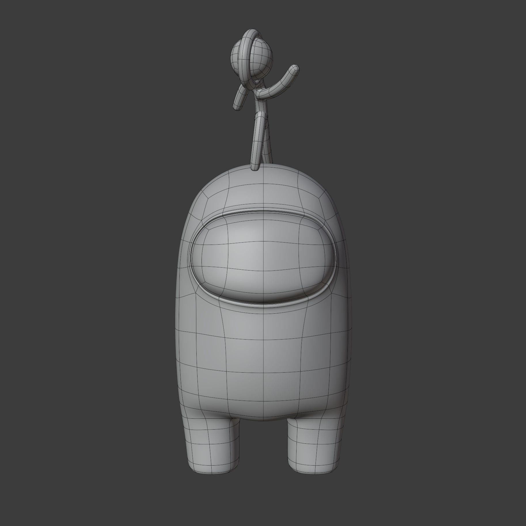 Among Us Stickmin Figure Character 3D model_10