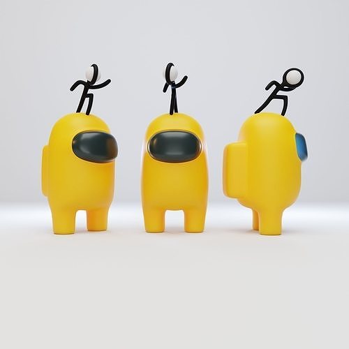 Among Us Stickmin Figure Character 3D model
