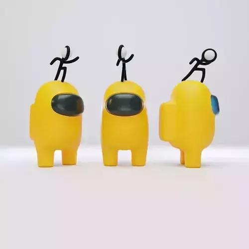 Among Us Stickmin Figure Character 3D model