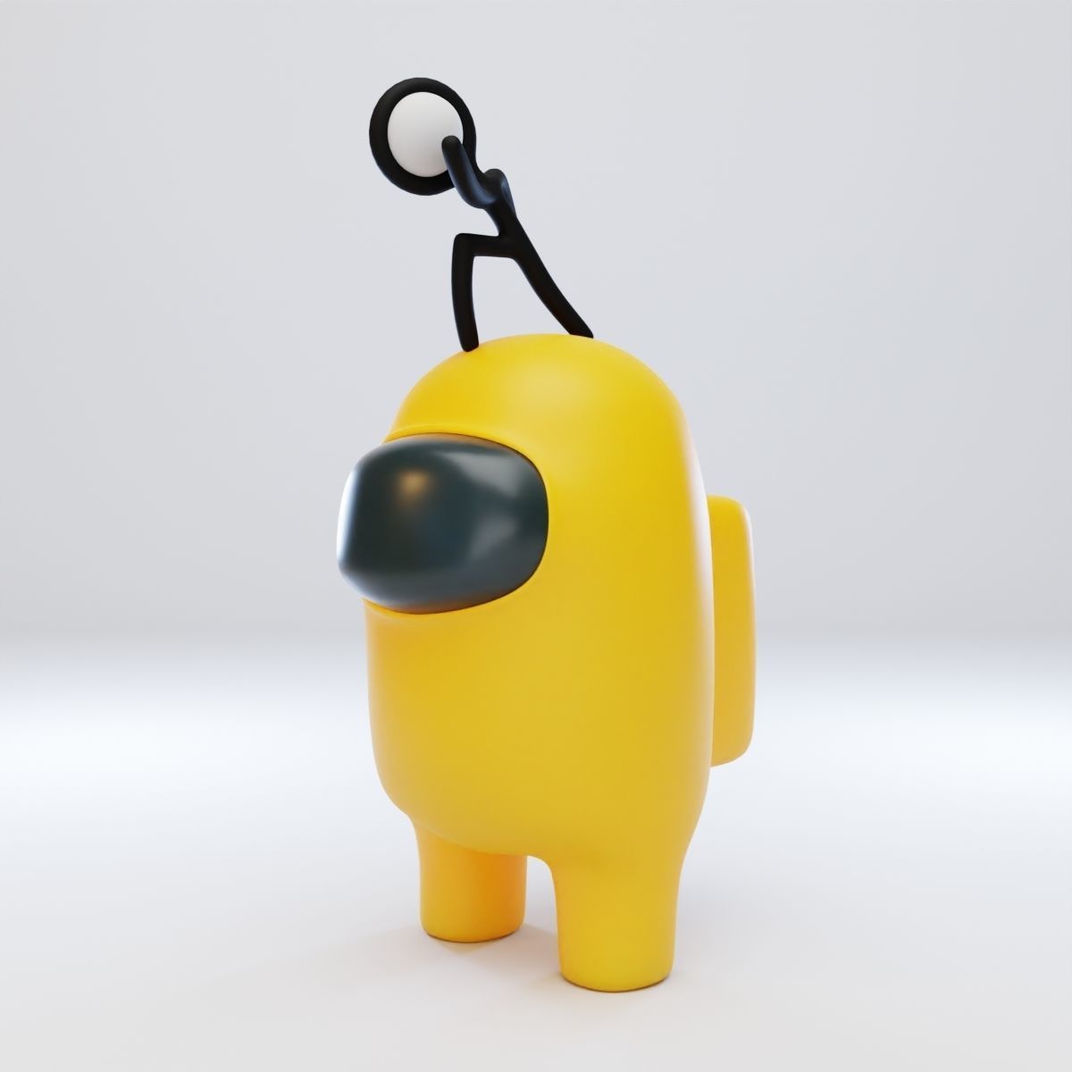 Among Us Stickmin Figure Character 3D model_2