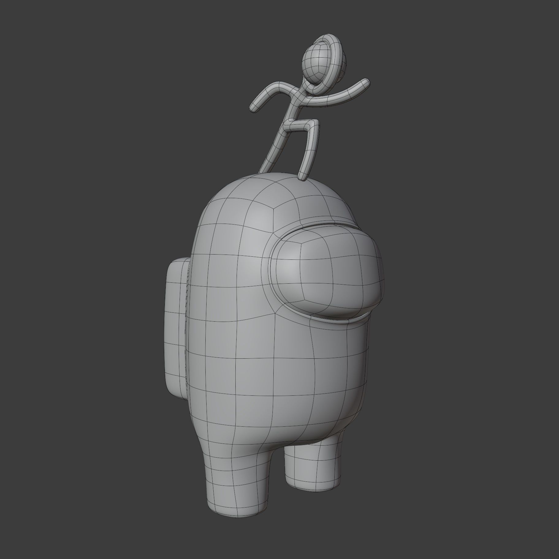 Among Us Stickmin Figure Character 3D model_17