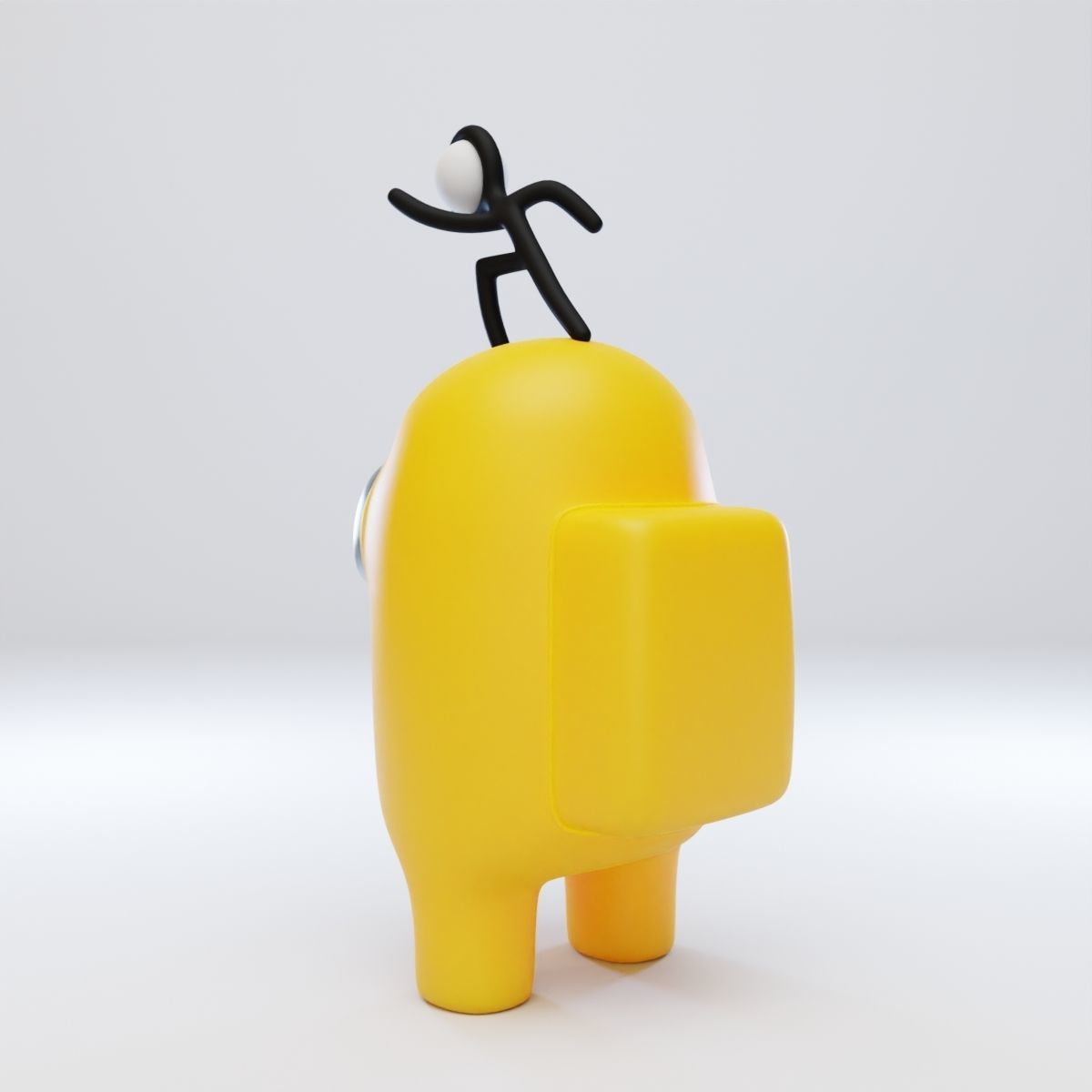 Among Us Stickmin Figure Character 3D model_4