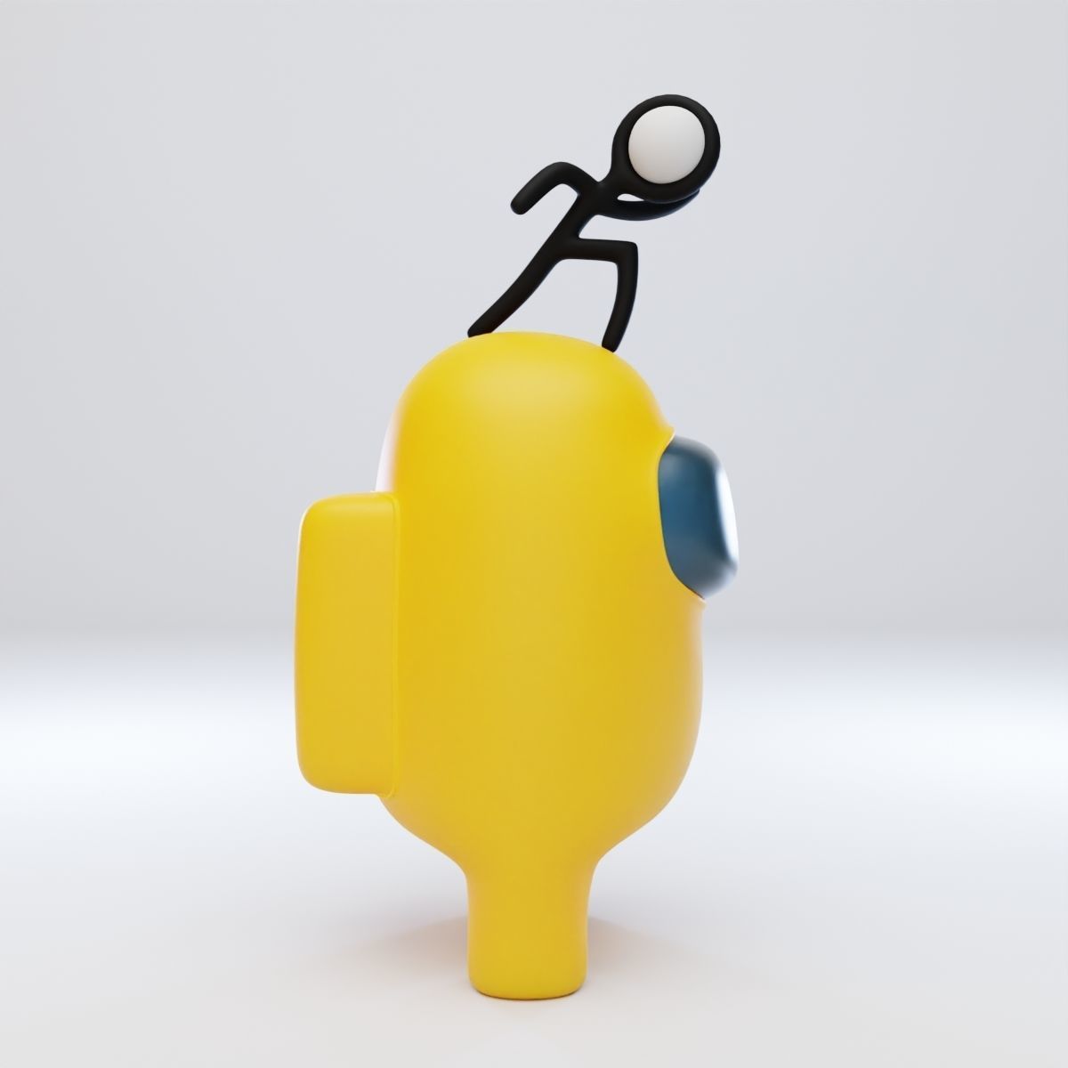 Among Us Stickmin Figure Character 3D model_8
