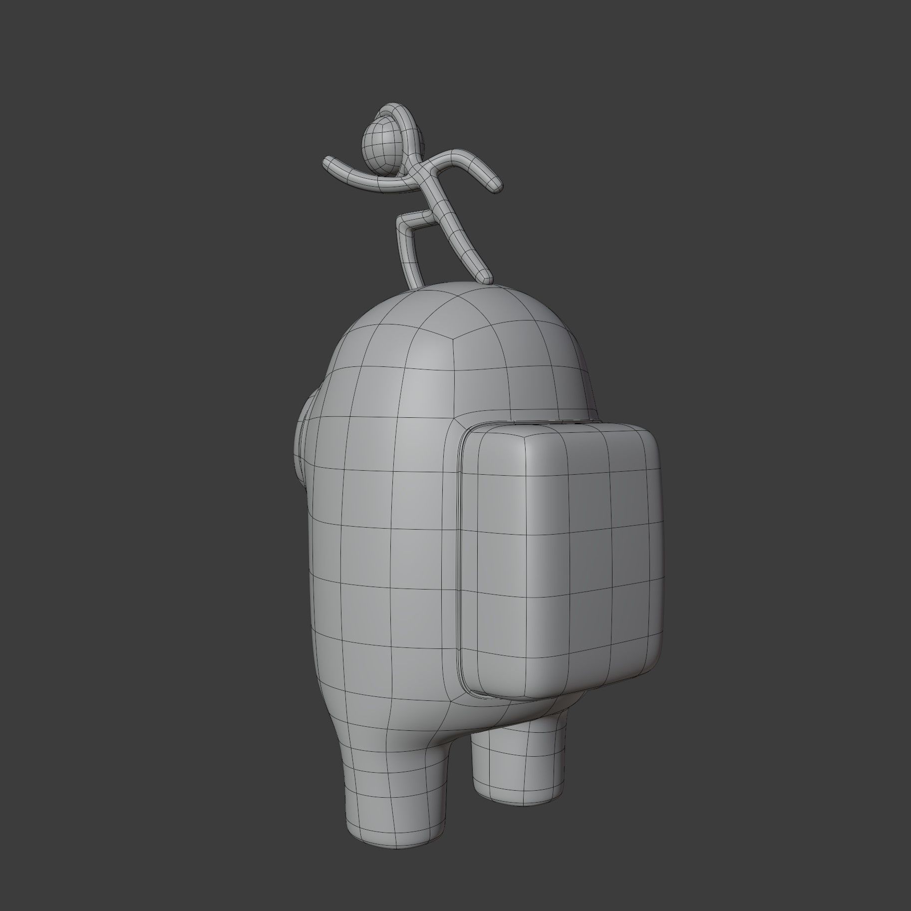 Among Us Stickmin Figure Character 3D model_13